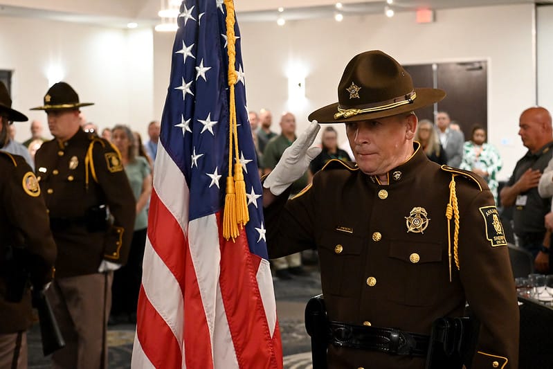 ASA honor guard at the annual memorial service